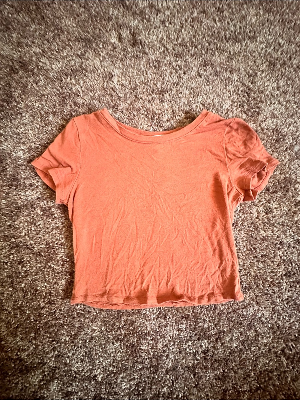 Everyday Cropped Tee in Burnt Orange